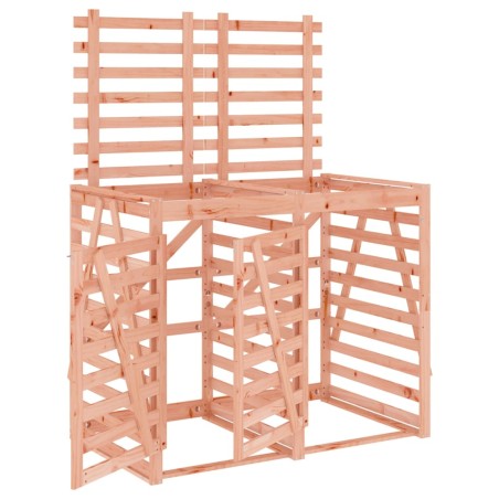 vidaXL Cobertizo doble para cubos de basura madera de abeto Douglas