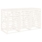 vidaXL Cobertizo triple para cubos de basura madera maciza pino blanco vidaXL Cobertizo triple para cubos de basura madera maciza pino blanco
