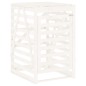 vidaXL Cobertizo triple para cubos de basura madera maciza pino blanco vidaXL Cobertizo triple para cubos de basura madera maciza pino blanco