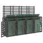 vidaXL Cobertizo cuádruple para cubos de basura madera de pino gris vidaXL Cobertizo cuádruple para cubos de basura madera de pino gris