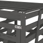 vidaXL Cobertizo cuádruple para cubos de basura madera de pino gris vidaXL Cobertizo cuádruple para cubos de basura madera de pino gris