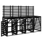 vidaXL Cobertizo cuádruple para cubos de basura madera de pino negro vidaXL Cobertizo cuádruple para cubos de basura madera de pino negro