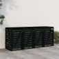 vidaXL Cobertizo cuádruple para cubos de basura madera de pino negro vidaXL Cobertizo cuádruple para cubos de basura madera de pino negro