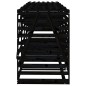 vidaXL Cobertizo cuádruple para cubos de basura madera de pino negro vidaXL Cobertizo cuádruple para cubos de basura madera de pino negro