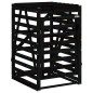 vidaXL Cobertizo cuádruple para cubos de basura madera de pino negro vidaXL Cobertizo cuádruple para cubos de basura madera de pino negro