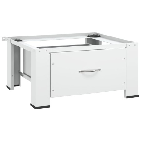 vidaXL Soporte pedestal para lavadora con cajón blanco