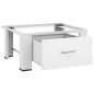 vidaXL Soporte pedestal para lavadora con cajón blanco vidaXL Soporte pedestal para lavadora con cajón blanco