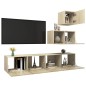 vidaXL Juego de muebles de salón 4 piezas roble Sonoma vidaXL Juego de muebles de salón 4 piezas roble Sonoma