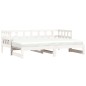 vidaXL Sofá cama nido madera maciza de pino blanco 80x200 cm vidaXL Sofá cama nido madera maciza de pino blanco 80x200 cm