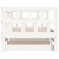 vidaXL Sofá cama nido madera maciza de pino blanco 80x200 cm vidaXL Sofá cama nido madera maciza de pino blanco 80x200 cm