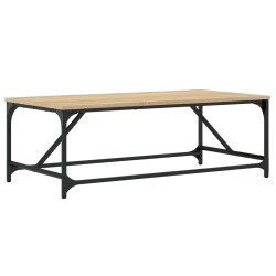 vidaXL Mesa de centro madera contrachapada roble Sonoma 100x50x35 cm
