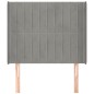 vidaXL Cabecero con orejas de terciopelo gris claro 103x16x118/128 cm vidaXL Cabecero con orejas de terciopelo gris claro 103x16x118/128 cm