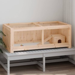 vidaXL Jaula para hámster madera maciza abeto 104x52x38 cm