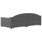 vidaXL Sofá cama nido con cajones tela gris oscuro 90x200 cm
