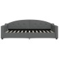 vidaXL Sofá cama nido con cajones tela gris oscuro 90x200 cm