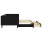 vidaXL Sofá cama nido con cajones terciopelo negro 90x200 cm vidaXL Sofá cama nido con cajones terciopelo negro 90x200 cm