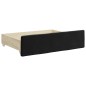 vidaXL Sofá cama nido con cajones terciopelo negro 90x200 cm vidaXL Sofá cama nido con cajones terciopelo negro 90x200 cm