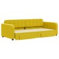 vidaXL Sofá cama nido con cajones terciopelo amarillo 90x200 cm vidaXL Sofá cama nido con cajones terciopelo amarillo 90x200 cm