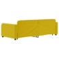 vidaXL Sofá cama nido con cajones terciopelo amarillo 90x200 cm vidaXL Sofá cama nido con cajones terciopelo amarillo 90x200 cm