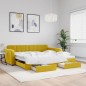 vidaXL Sofá cama nido con cajones terciopelo amarillo 100x200 cm vidaXL Sofá cama nido con cajones terciopelo amarillo 100x200 cm