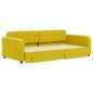 vidaXL Sofá cama nido con cajones terciopelo amarillo 100x200 cm vidaXL Sofá cama nido con cajones terciopelo amarillo 100x200 cm