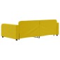 vidaXL Sofá cama nido con cajones terciopelo amarillo 100x200 cm vidaXL Sofá cama nido con cajones terciopelo amarillo 100x200 cm