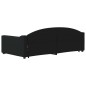 vidaXL Sofá cama nido con cajones tela negro 100x200 cm vidaXL Sofá cama nido con cajones tela negro 100x200 cm