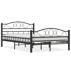 vidaXL Estructura de cama de acero negra 120x200 cm