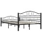 vidaXL Estructura de cama de acero negra 120x200 cm