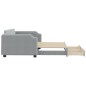 vidaXL Sofá cama nido con cajones tela gris claro 100x200 cm vidaXL Sofá cama nido con cajones tela gris claro 100x200 cm