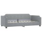 vidaXL Sofá cama nido con cajones tela gris claro 100x200 cm vidaXL Sofá cama nido con cajones tela gris claro 100x200 cm