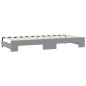 vidaXL Sofá cama nido con cajones tela gris claro 100x200 cm vidaXL Sofá cama nido con cajones tela gris claro 100x200 cm