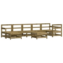 vidaXL Juego de muebles de jardín 8 pzas madera de pino impregnada