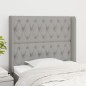vidaXL Cabecero con orejas de tela gris claro 103x16x118/128 cm vidaXL Cabecero con orejas de tela gris claro 103x16x118/128 cm
