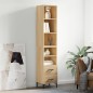 vidaXL Aparador de madera contrachapada roble Sonoma 34,5x34x180 cm vidaXL Aparador de madera contrachapada roble Sonoma 34,5x34x180 cm