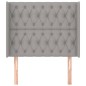 vidaXL Cabecero con orejas de tela gris claro 103x16x118/128 cm vidaXL Cabecero con orejas de tela gris claro 103x16x118/128 cm