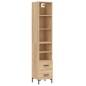 vidaXL Aparador de madera contrachapada roble Sonoma 34,5x34x180 cm vidaXL Aparador de madera contrachapada roble Sonoma 34,5x34x180 cm