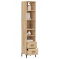 vidaXL Aparador de madera contrachapada roble Sonoma 34,5x34x180 cm vidaXL Aparador de madera contrachapada roble Sonoma 34,5x34x180 cm