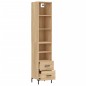vidaXL Aparador de madera contrachapada roble Sonoma 34,5x34x180 cm vidaXL Aparador de madera contrachapada roble Sonoma 34,5x34x180 cm
