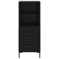 vidaXL Aparador de madera contrachapada negro 34,5x34x180 cm vidaXL Aparador de madera contrachapada negro 34,5x34x180 cm