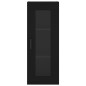 vidaXL Aparador de madera contrachapada negro 34,5x34x180 cm vidaXL Aparador de madera contrachapada negro 34,5x34x180 cm