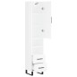 vidaXL Aparador alto madera contrachapada blanco brillo 34,5x34x180 cm vidaXL Aparador alto madera contrachapada blanco brillo 34,5x34x180 cm