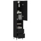 vidaXL Aparador de madera contrachapada negro 34,5x34x180 cm vidaXL Aparador de madera contrachapada negro 34,5x34x180 cm