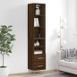 vidaXL Aparador alto madera contrachapada roble marrón 34,5x34x180 cm vidaXL Aparador alto madera contrachapada roble marrón 34,5x34x180 cm