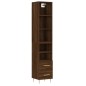 vidaXL Aparador alto madera contrachapada roble marrón 34,5x34x180 cm vidaXL Aparador alto madera contrachapada roble marrón 34,5x34x180 cm
