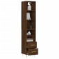 vidaXL Aparador alto madera contrachapada roble marrón 34,5x34x180 cm vidaXL Aparador alto madera contrachapada roble marrón 34,5x34x180 cm
