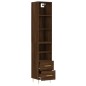 vidaXL Aparador alto madera contrachapada roble marrón 34,5x34x180 cm vidaXL Aparador alto madera contrachapada roble marrón 34,5x34x180 cm