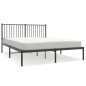 vidaXL Estructura de cama con cabecero metal negro 150x200 cm vidaXL Estructura de cama con cabecero metal negro 150x200 cm