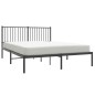 vidaXL Estructura de cama con cabecero metal negro 150x200 cm vidaXL Estructura de cama con cabecero metal negro 150x200 cm