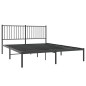 vidaXL Estructura de cama con cabecero metal negro 150x200 cm vidaXL Estructura de cama con cabecero metal negro 150x200 cm